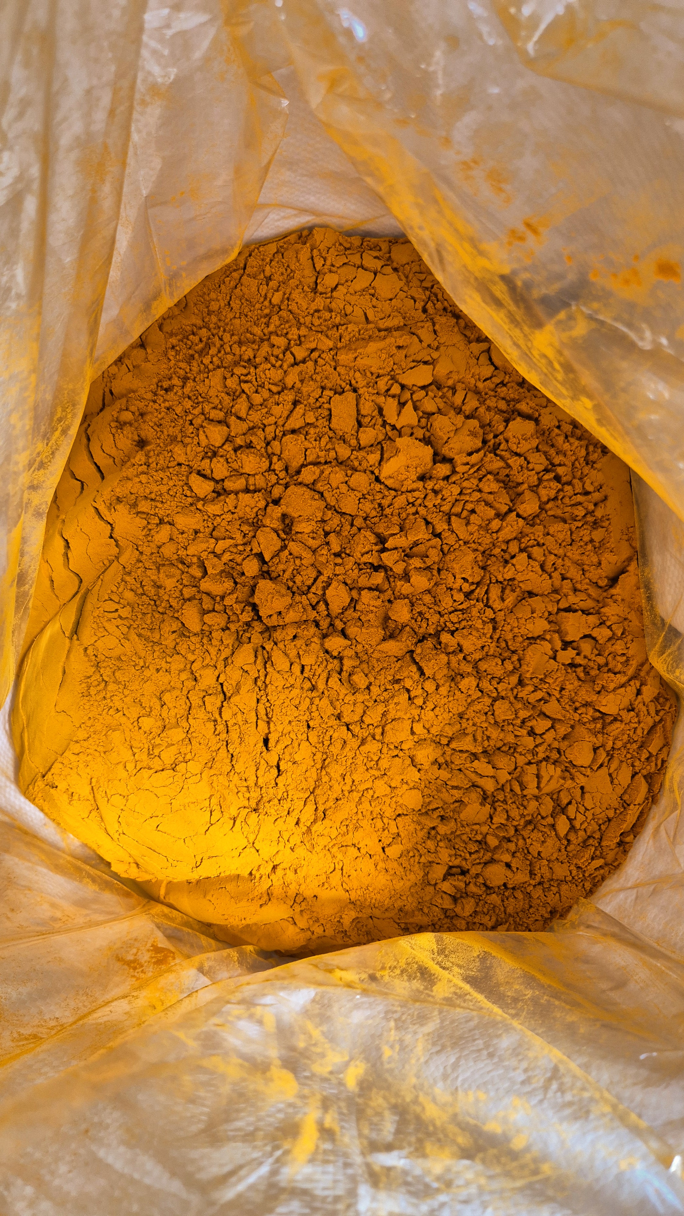 Freshly ground golden turmeric powder